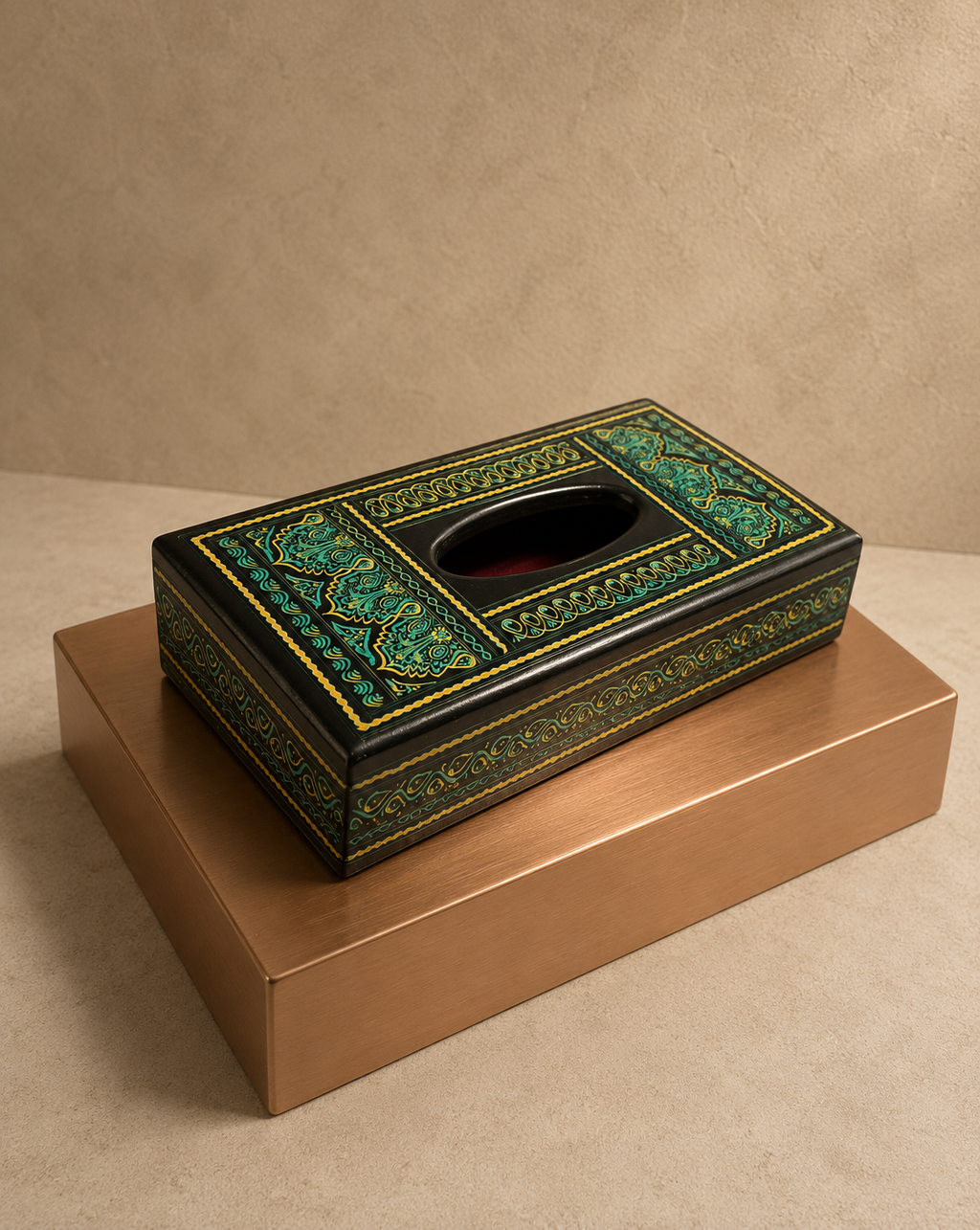 Handcrafted Wooden Tissue Box – Naqshi Art