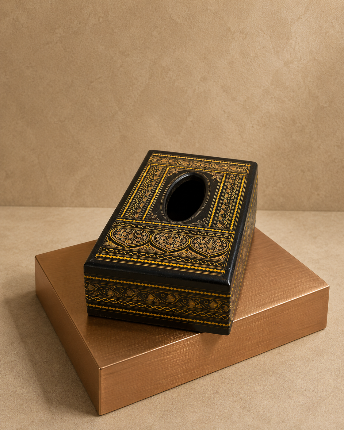 Handcrafted Wooden Tissue Box – Naqshi Art