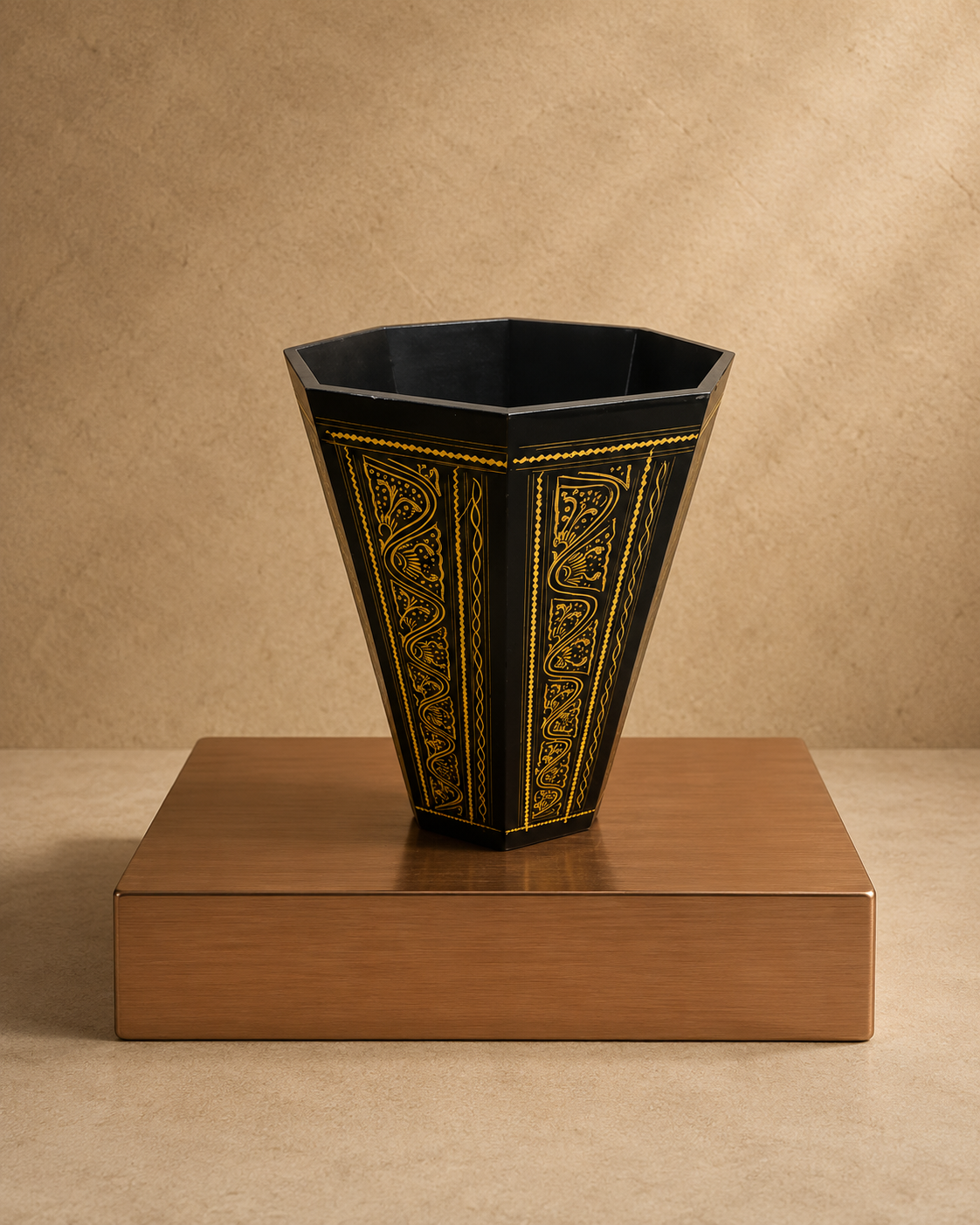 Naqshi Wooden Dustbin – Handcrafted Decorative Wooden