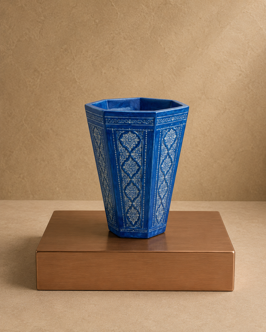 Naqshi Wooden Dustbin – Handcrafted Decorative Wooden