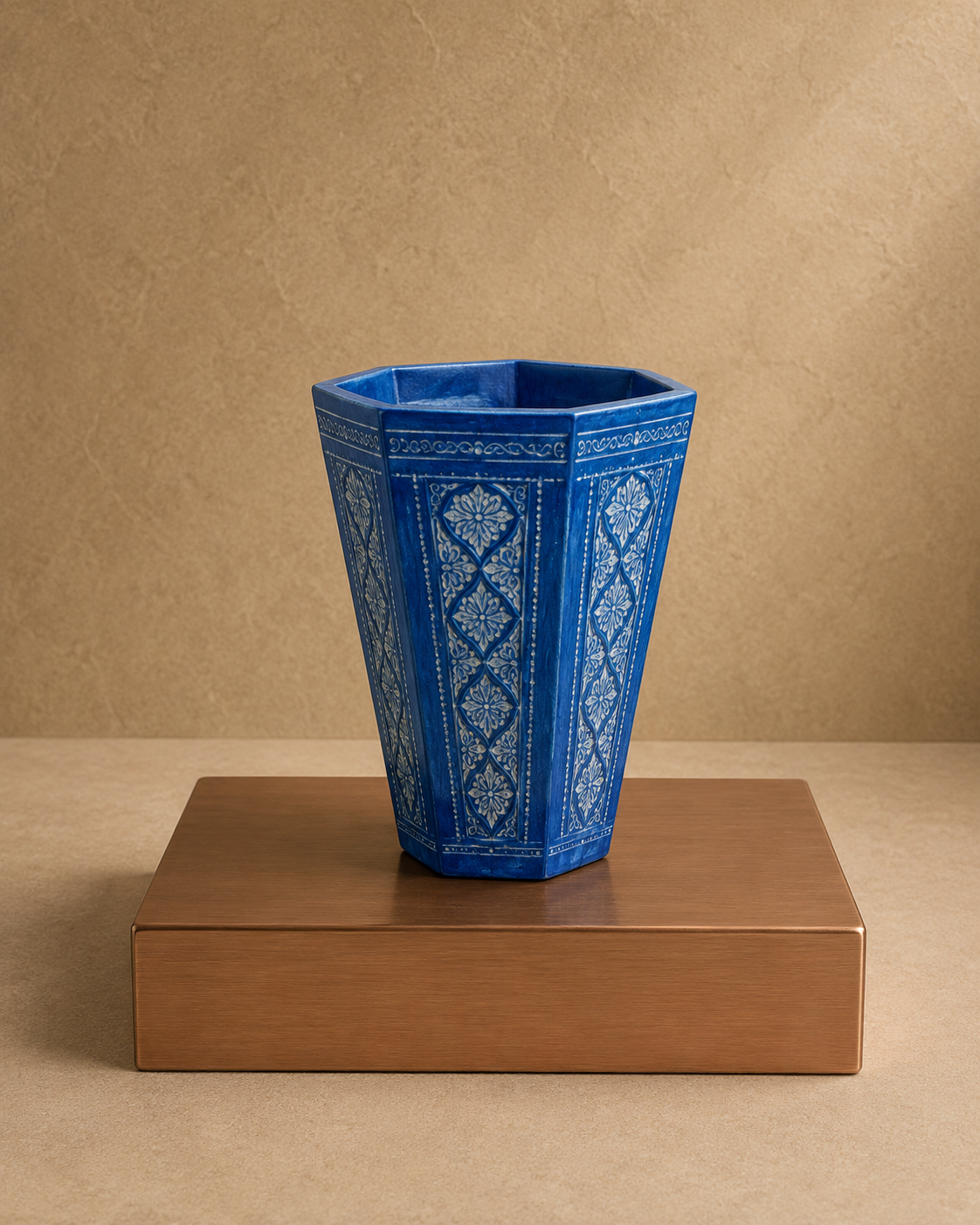 Naqshi Wooden Dustbin – Handcrafted Decorative Wooden