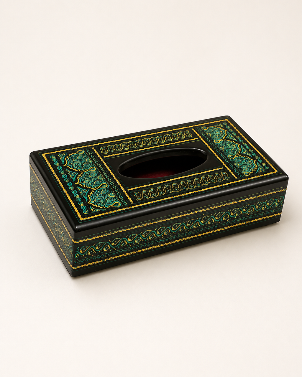 Handcrafted Wooden Tissue Box – Naqshi Art