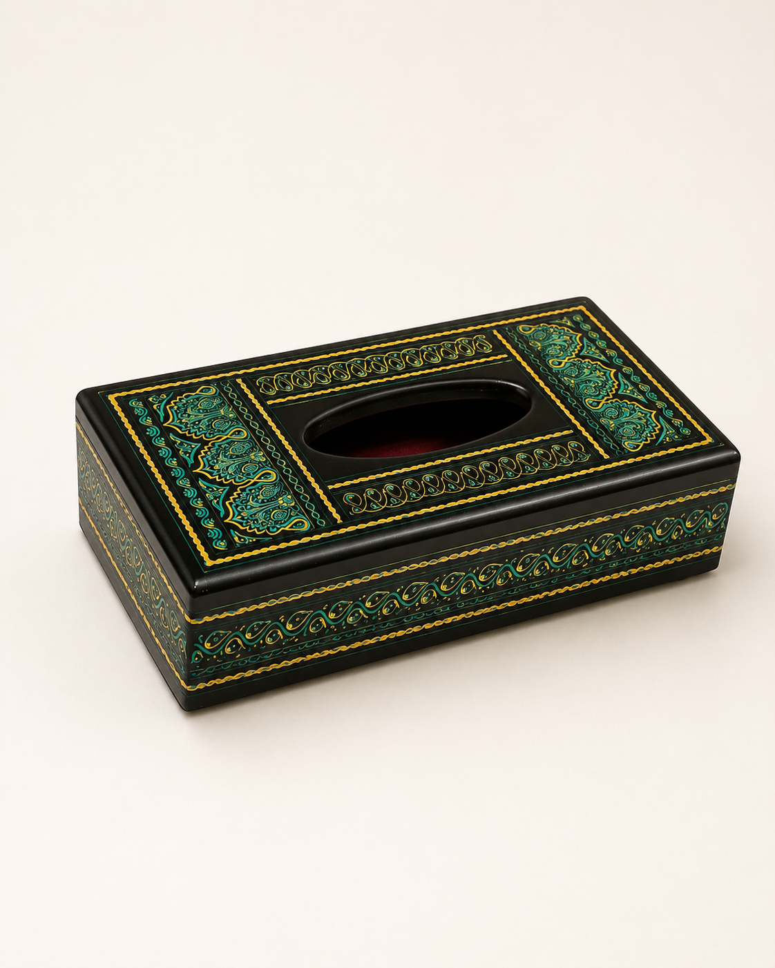 Handcrafted Wooden Tissue Box – Naqshi Art