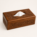 Wooden Tissue Box Holder – Carved