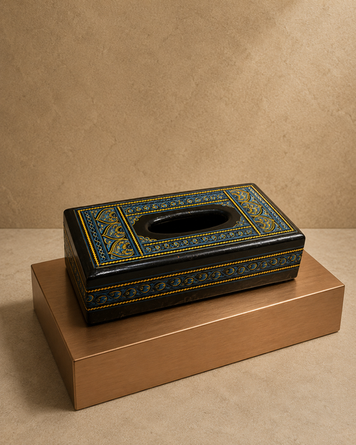 Handcrafted Wooden Tissue Box – Naqshi Art