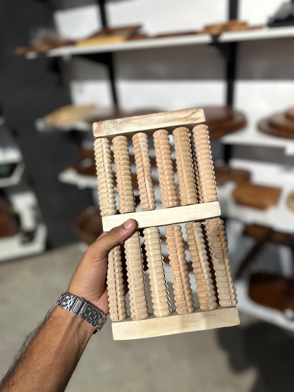 Wooden Foot Roller